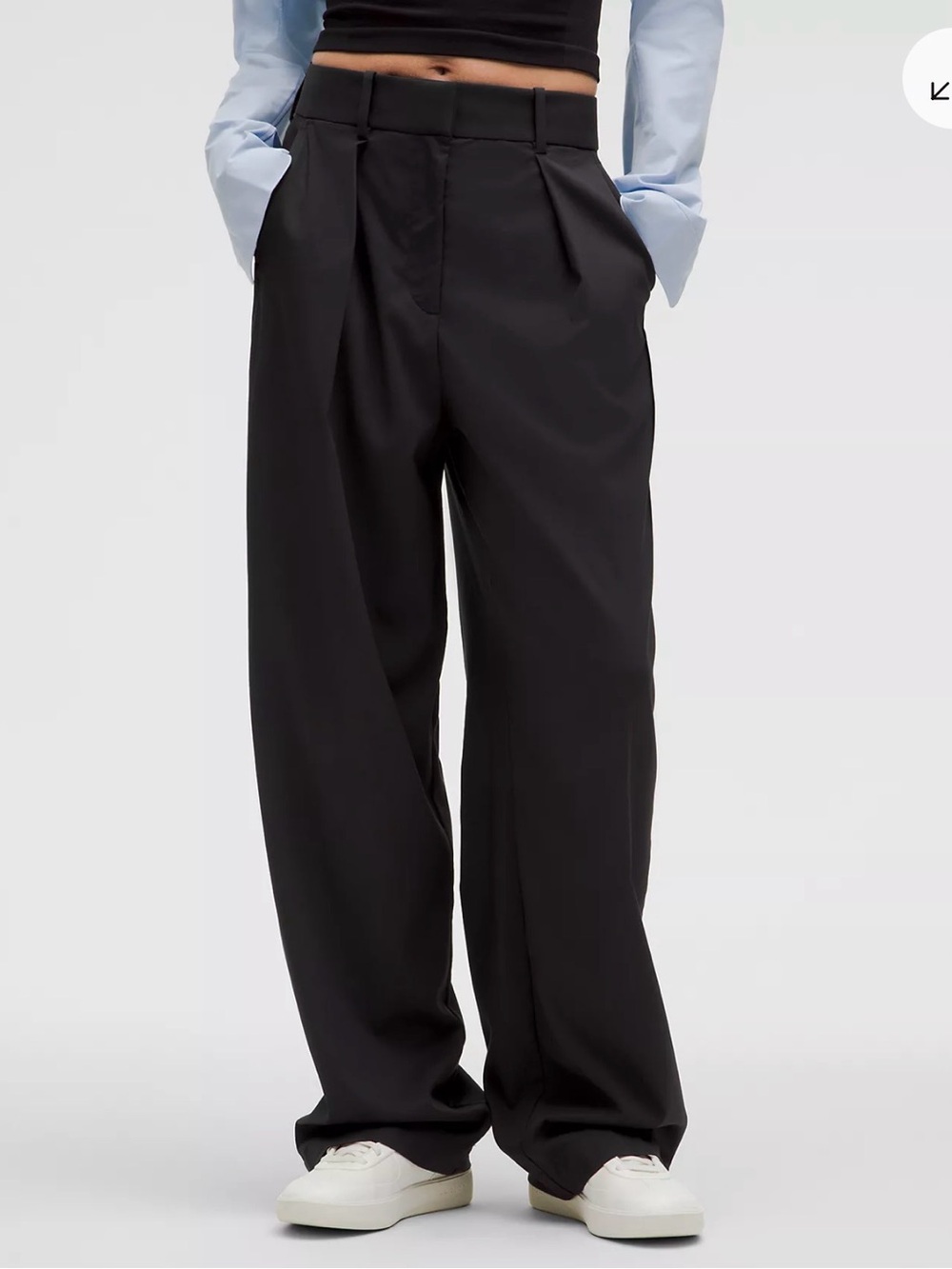Lululemon Pleat-Front High-Rise Trouser black